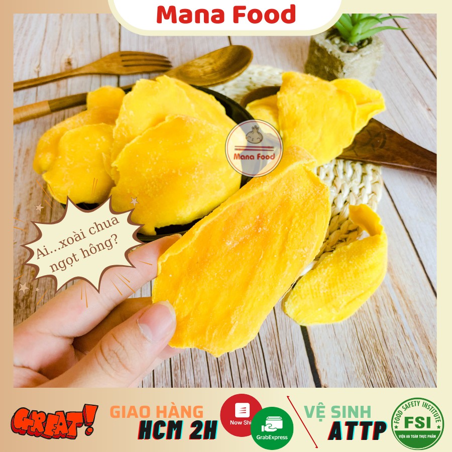 300G Xoài Sấy Dẻo Mana Food, xoài sấy lạnh, trái cây sấy dẻo, sấy lạnh | Thịt dày, ngọt tự nhiên - Ngon, Chất lượng