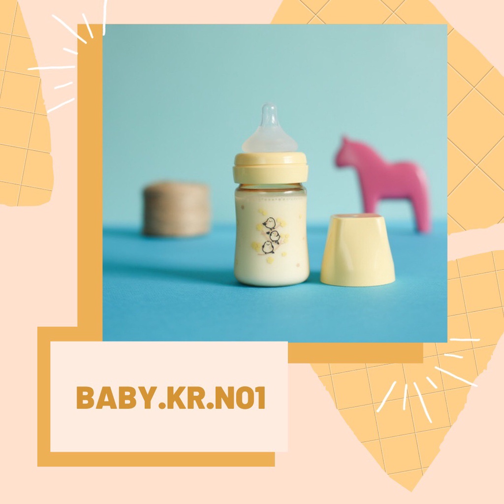 Bình sữa Bebepick Bình chim vàng( hỗ trợ chọn núm) Hàn quốc PPSU 150m/250ml  kèm núm ti siêu mềm