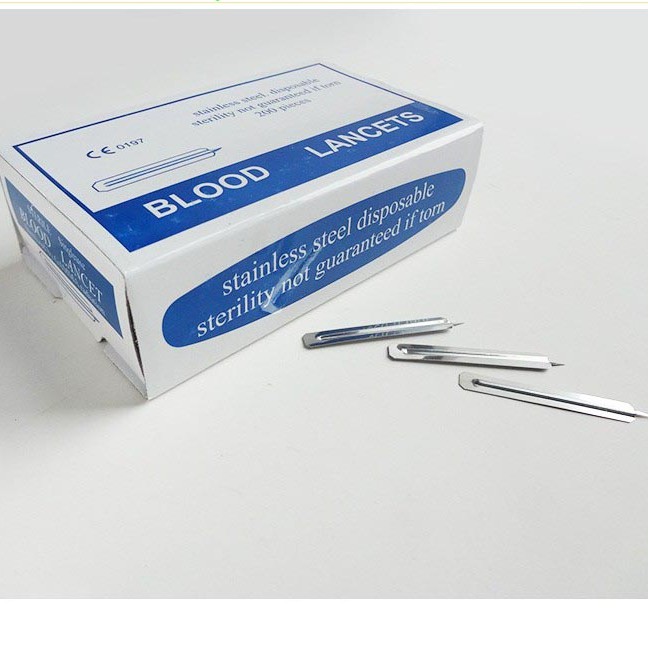 Kim Chích Máu Rạch Mụn Blood Lancet Hải Nam Hộp 200 Cái