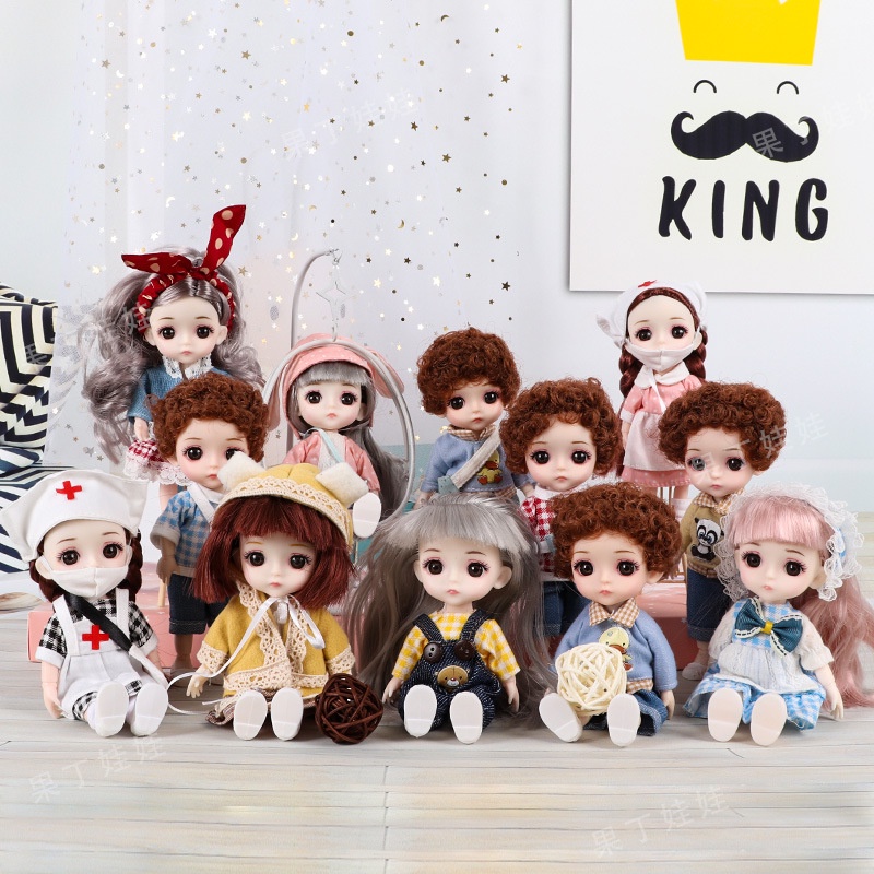 Bộ búp bê Barbie BJD16cm tỉ lệ 1/12