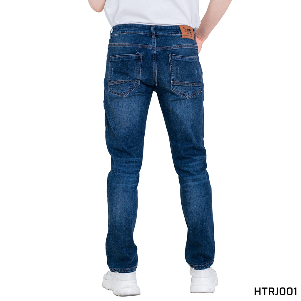 [Mã SRBACK010912 hoàn 20K xu đơn 50K] Quần jean nam H90 dáng slimfit màu xanh đậm chất bò co giãn HTRJ001 | BigBuy360 - bigbuy360.vn