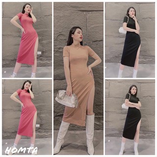 Đầm body xẻ tà cao