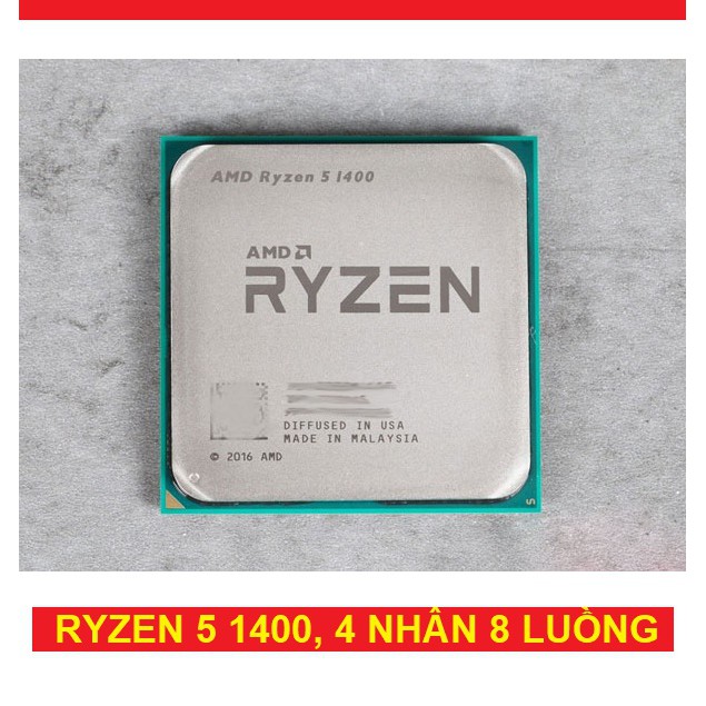 Bộ Vi Xử Lý Ryzen 5 1400 4 nhân, 8 luồng - CPU AMD R5 1400 cũ | BigBuy360 - bigbuy360.vn