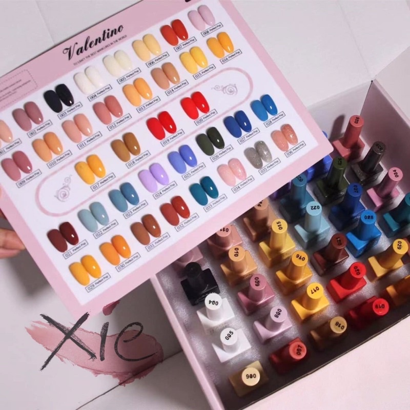 SET SƠN VALENTINO 36 MÀU - XIE dụng cụ nail&amp;mi