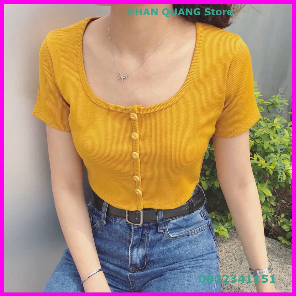 👗 ÁO CROPTOP LEN TĂM CÚC DỌC 6 MÀU LOẠI MỚI - CROPTOP CÚC NGỰC TÍM XANH MINT HOT - mẫu mới PQ-Shop