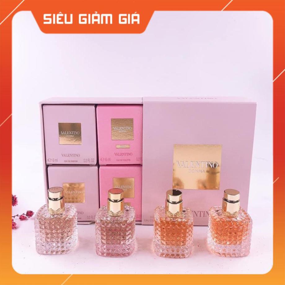 Set Nước hoa nữ Valentino Donna (2 lọ Donna Aqua EDT& Donna EDP: 2x6ml) Full Seal ⚜️Hàng Authentic⚜️