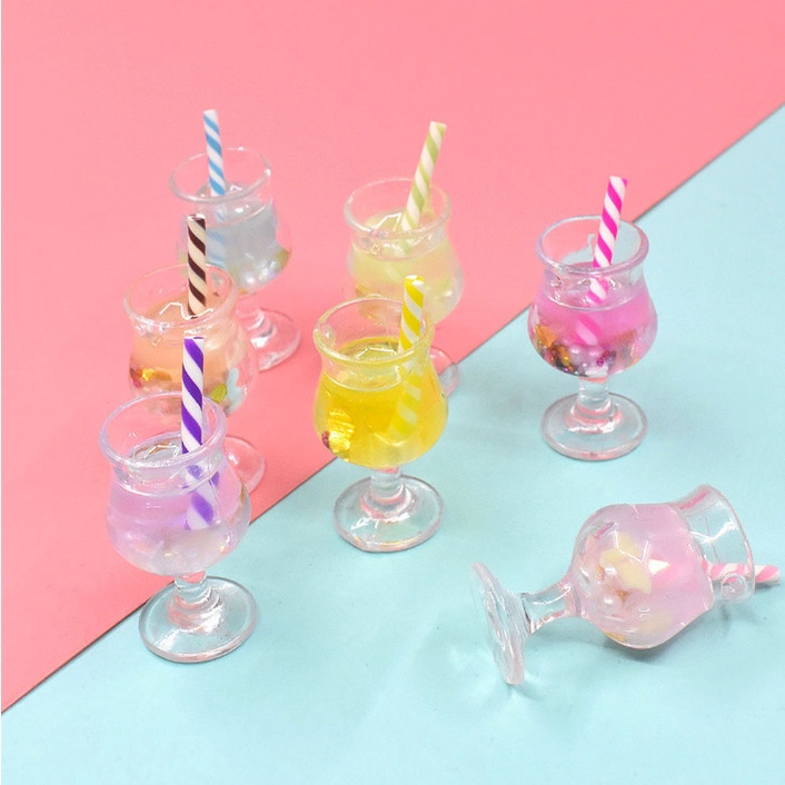 Decor nhà Dollhouse ly trà sữa có dạ quang trang trí nhà mô hình, nhà búp bê