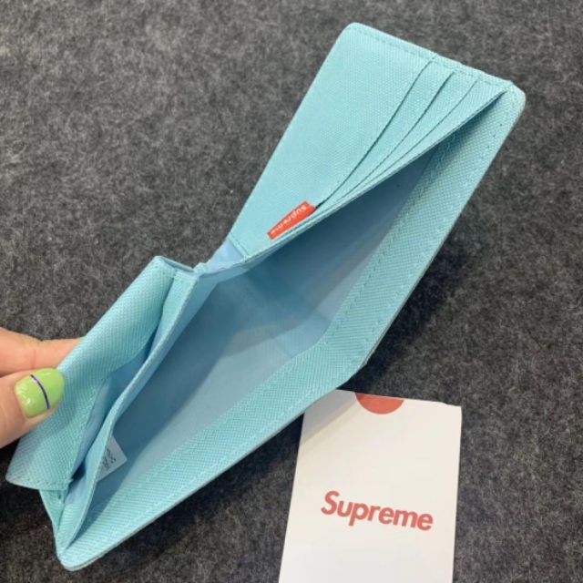 Ví supreme full box logo sup chìm dành Nam nữ