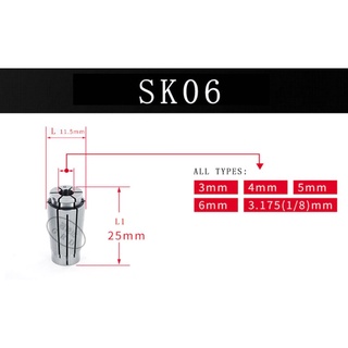 Ống kẹp dao collet sk06 - đài loan
