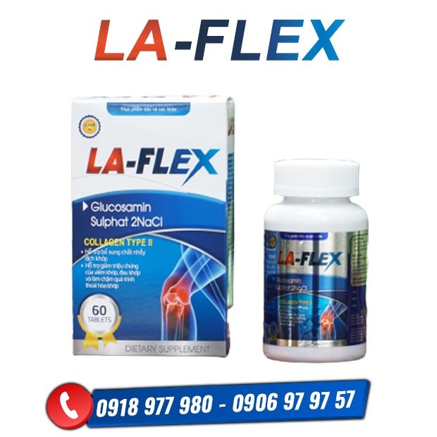 LA-FLEX - Hiệu quả trong hỗ trợ xương khớp bổ sung chất nhầy dịch khớp, bảo vệ khớp, giúp khớp vận động linh hoạt