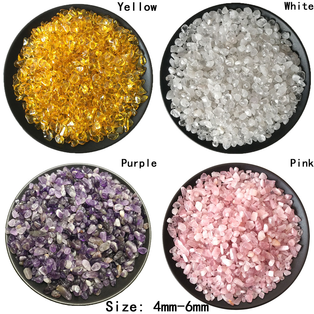 ❤LANSEL❤ 50g/bag Amethyst Natural|Rose|Healing|Polished Rock Energy Mineral DIY Citrine Fish Tank Decoration|Lucky Sight Gravel/Multicolor