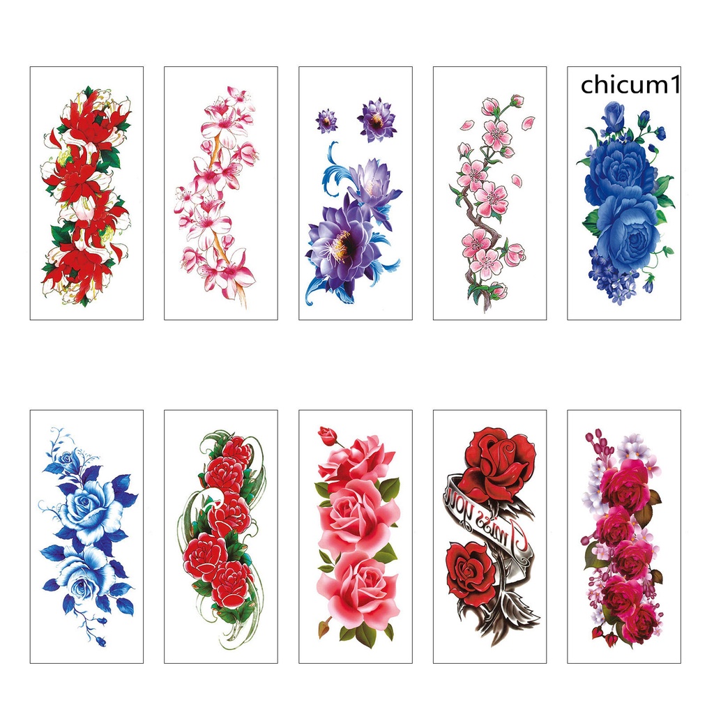 Hình Xăm Dán Tạm Thời Tự Dính Không Gây Kích Ứng Nhiều Màu Sắc Tươi Sáng Dành Cho Người Lớn
