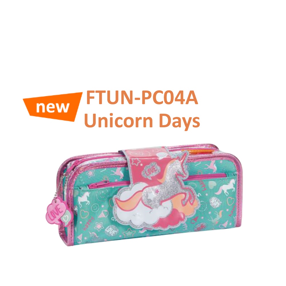 HỘP BÚT ĐỰNG ĐỒ DÙNG HỌC TẬP FUNTIME 2 TRONG 1 NGỰA PONY UNICORN DAYS - CHÍNH HÃNG TIGER FAMILY