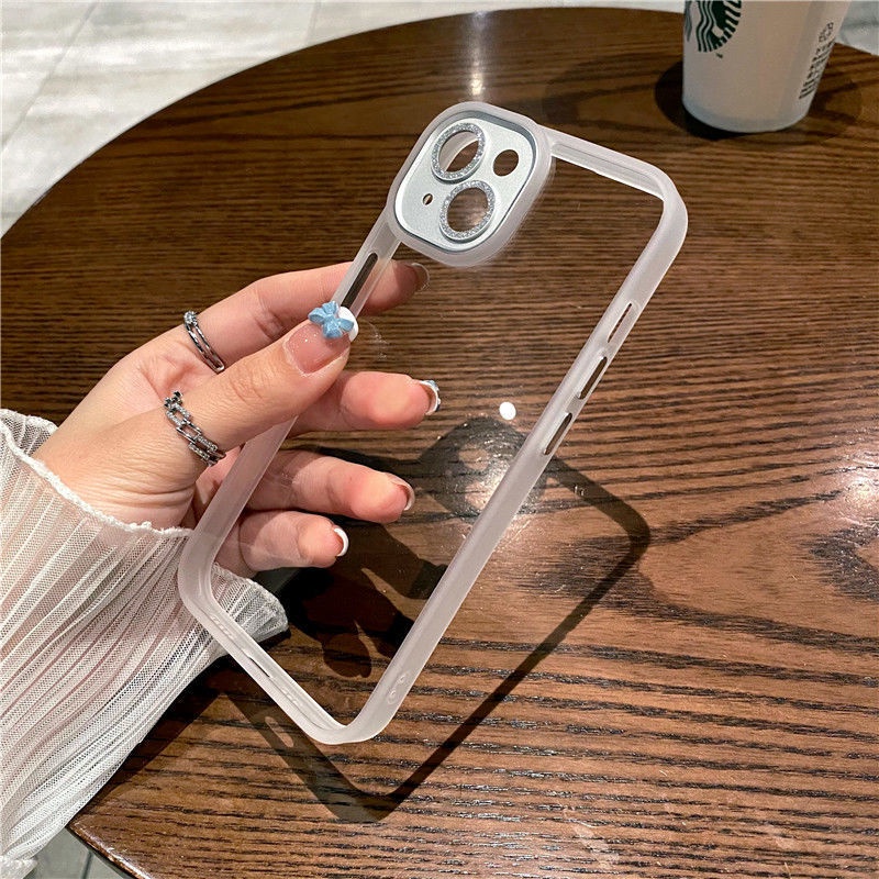 Ốp Điện Thoại Trong Suốt Mạ Điện Lấp Lánh Cho IPhone 11 12 13 Pro Max