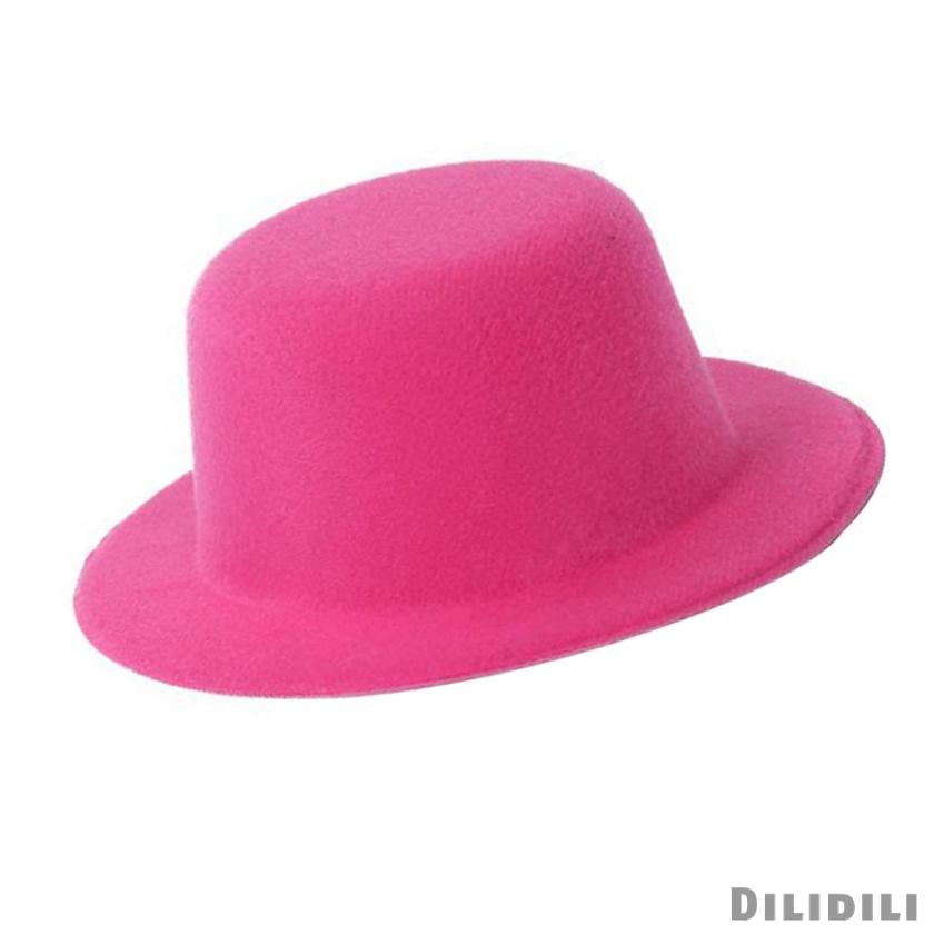 1/3 Cool BJD Dolls Felt Top Hat Round Bowler Cap for SD LUTS YOSD Dollfie AS DZ Doll Clothing Accs