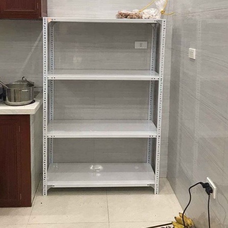 Kệ sắt v lỗ lắp ghép đa năng, kệ kho hàng gia dụng 3, 4, 5, 6 tầng .Kt : Dài 80cm, Rộng 30cm