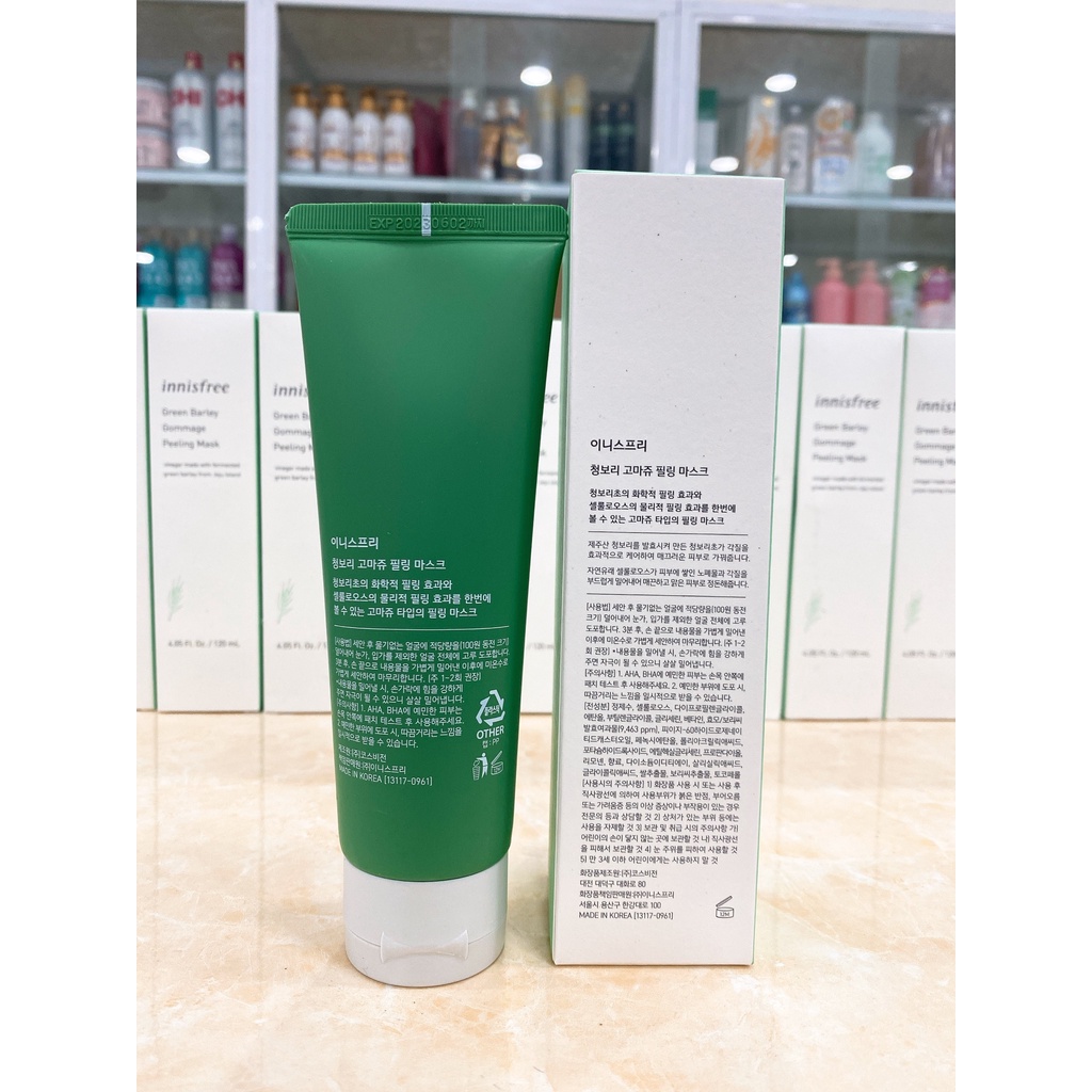 Mặt Nạ Tẩy Da Chết Innisfree Green Barley Gommage Peeling Mask Hàn Quốc 120ml