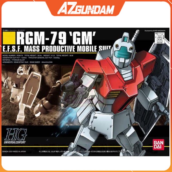 Mô Hình Gundam HGUC 020 RGM-79 GM Series Gundam HG UC Tỉ Lệ 1/144