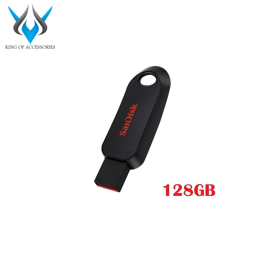 USB 2.0 Sandisk Cruzer Snap CZ62 128GB kiểu trượt (Đen)