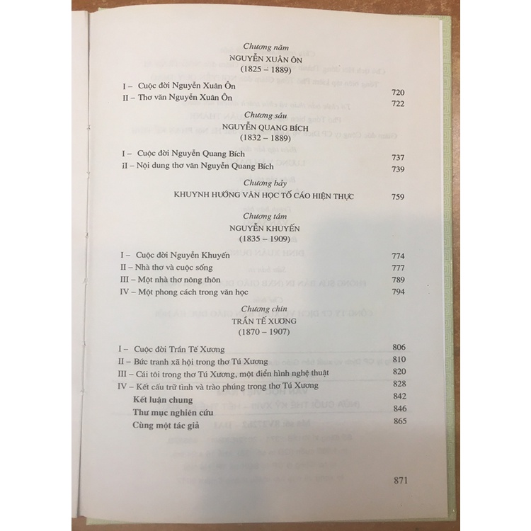 Sách - Văn Học Việt Nam (Nửa Cuối Thế Kỷ XVIII - Hết Thế Kỷ XIX)