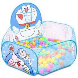 QUÂY BÓNG RỔ DOREMON VÀ KITTY KÈM 100 BÓNG NHỰA