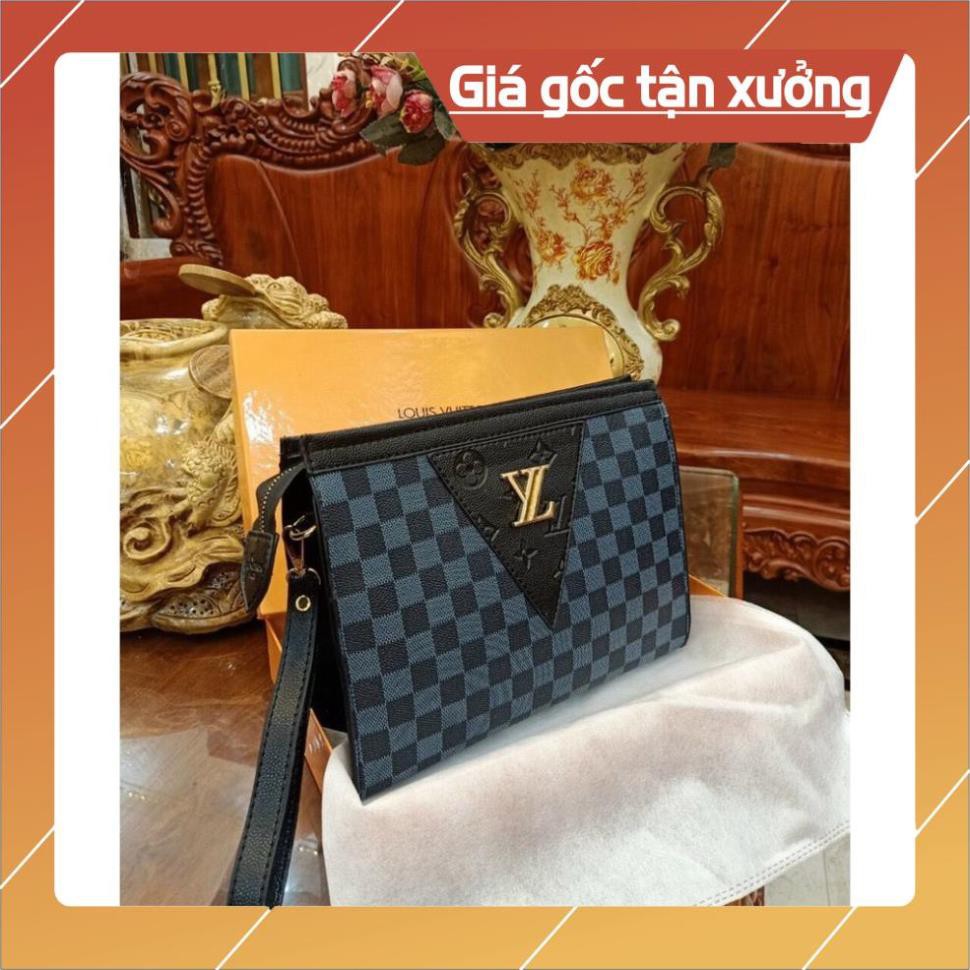 Hàng Cao Cấp -  Ví cầm tay- Clutch Thời Trang Nam Nữ Siêu Hot lối 1 đổi 1