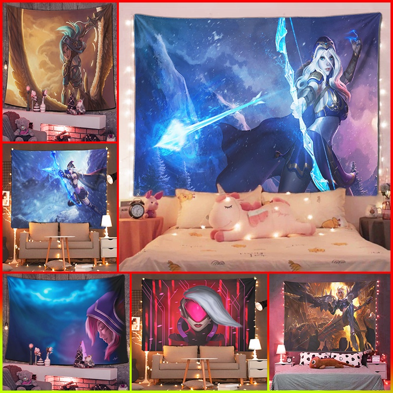 Tranh Vải Treo Tường, Thảm Decor - Trang trí phòng ngủ, phòng khách.MSP : Liên Minh Huyền Thoại 21