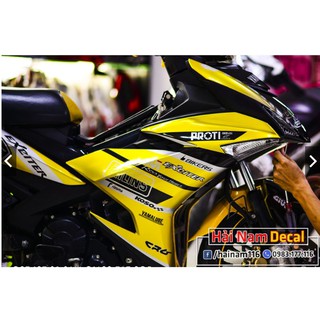 Tem Trùm Exciter 150 vàng Đen proti ohlins