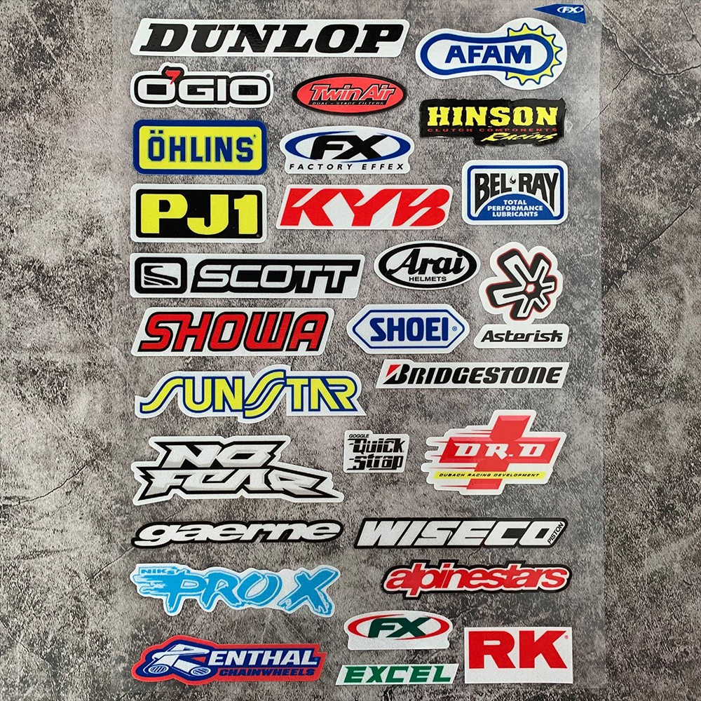 Decal Phản Quang In Logo SHOEI Trang Trí Mũ Bảo Hiểm Mô Tô