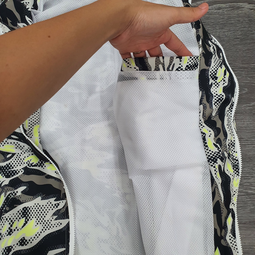 Áo Khoác Dù 2 Lớp Họa Tiết Camo Dạ Quang Chống Nắng Có Nón Nam , Nữ