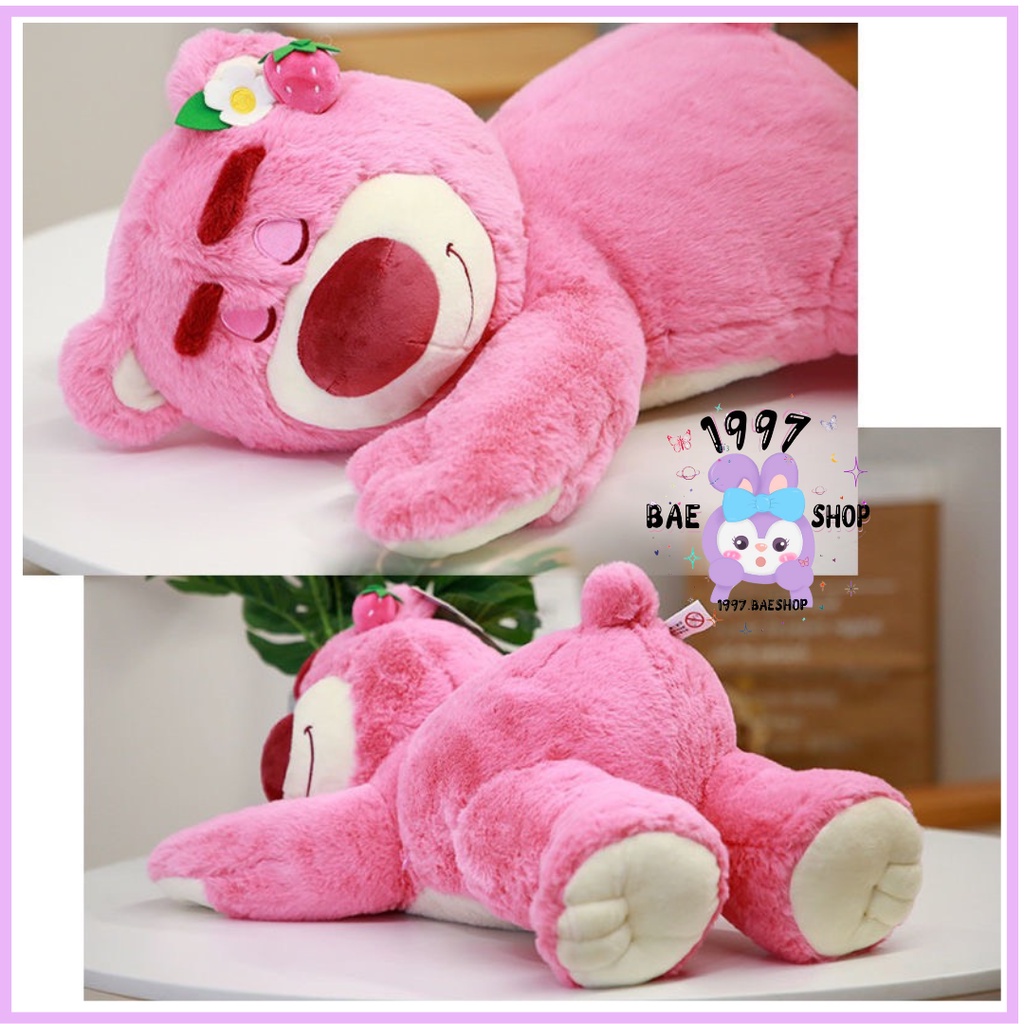 Gấu bông gấu dâu Lotso disney thơm dâu dáng ngủ dễ thương full tag