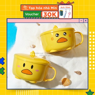 Bát úp mì, tô đựng canh - lõi inox 304 hình vịt siêu yêu