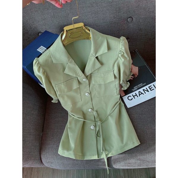 Áo kiểu cổ vest G190 hàng thời trang thiết kế CÓ BIGSIZE hai màu đẹp dễ phối với chân váy hoặc quần các loại LABA