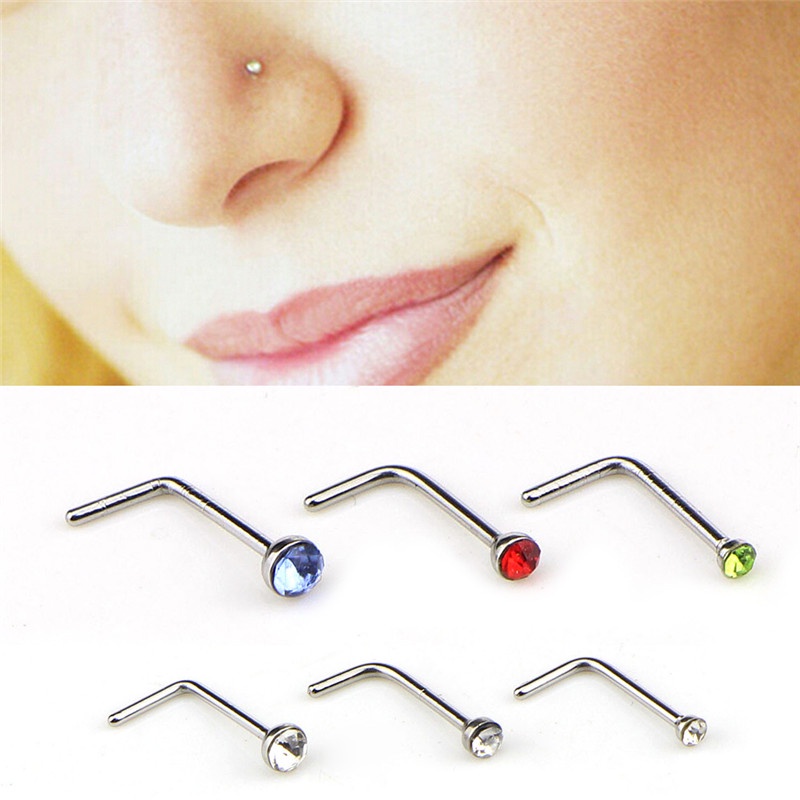 Bộ 60 Khuyên Xỏ Ngón Chân Bằng Thép Không Gỉ Đính Đá Thời Trang