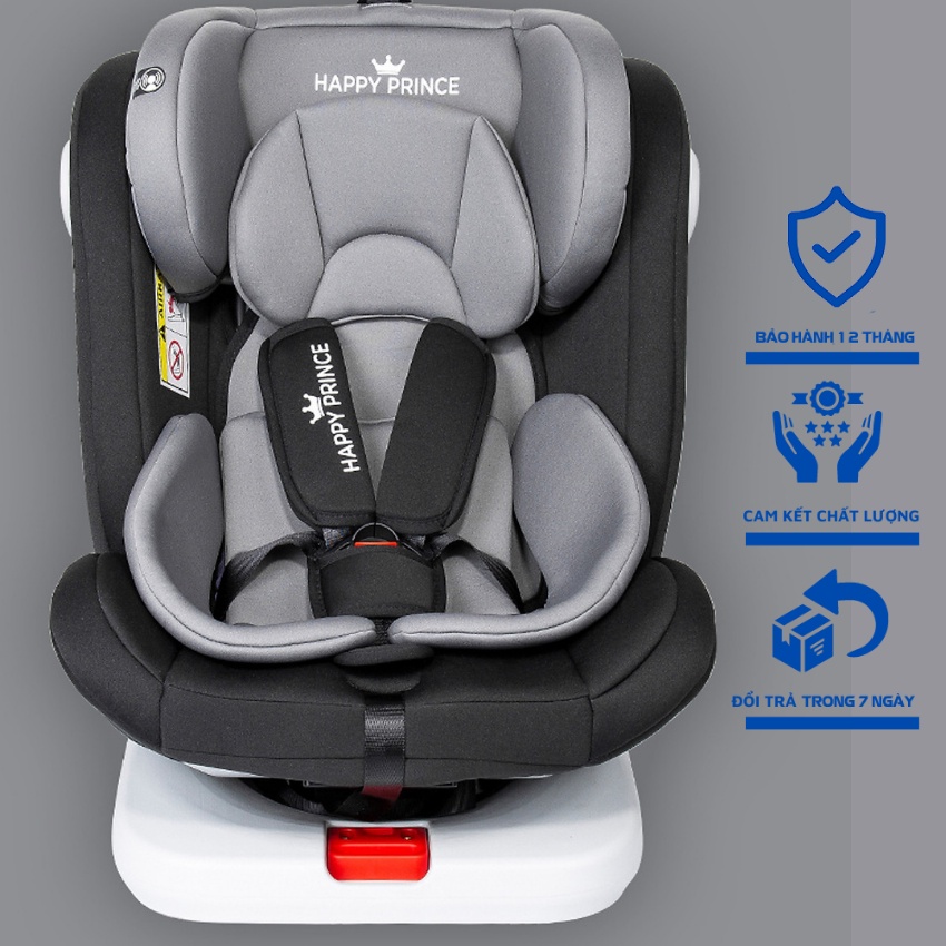 Ghế ngồi ô tô cho bé HAPPY PRINCE isofix xoay 360 3 tư thế, An toàn, tiện lợi cùng bé đồng hành trên mọi nẻo đường