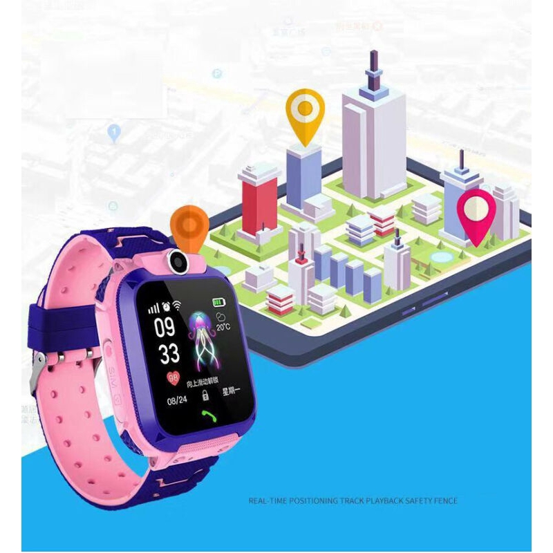 Đồng hồ trẻ em thông minh Q12 SIM GSM có định vị GPS và chế độ gọi khẩn cấp chống thất lạc cho Android Apple IOS