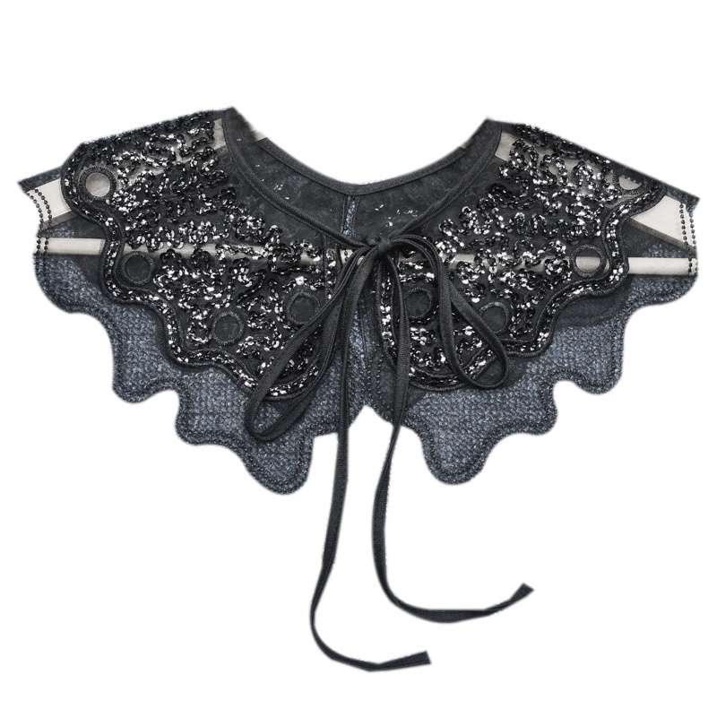 Cổ Áo Giả Ren Đính Hạt Có Thể Tháo Rời Trang Trí Dành Cho Nữ