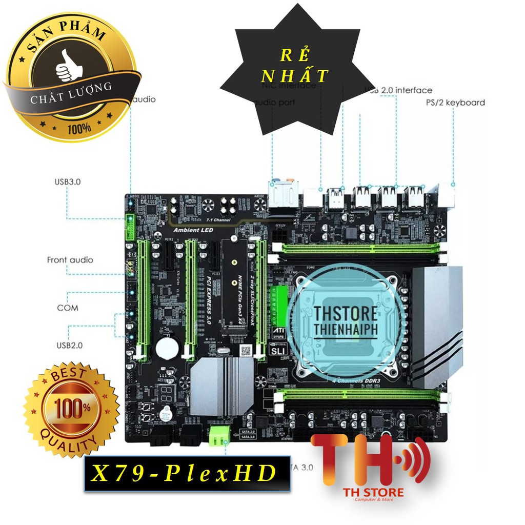 [RẺ NHẤT] Combo main chip X79 + E5 2650v2 2690 2689 Siêu Mạnh ~i7 8700 | BigBuy360 - bigbuy360.vn