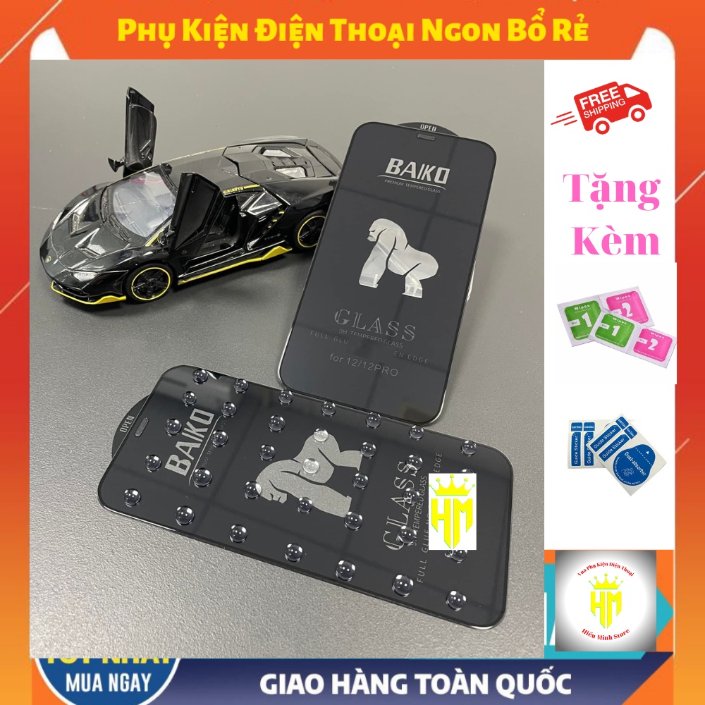 Kính cường lực Baiko KingKong Full màn cho ip đủ mã từ 7P, 11promax, 12promax, 13ProMax