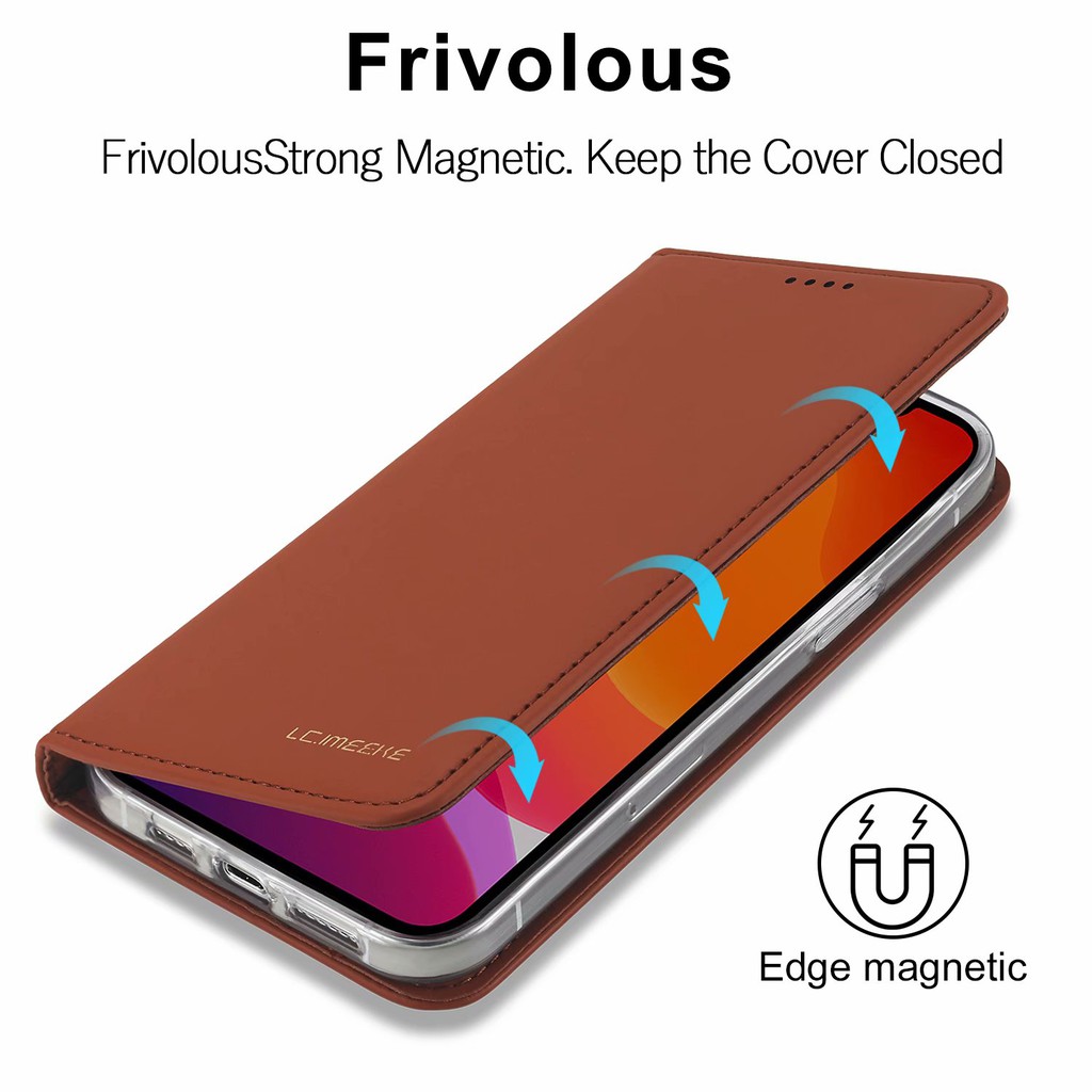 Bao da điện thoại nắp lật kèm ví nam châm cho IPhone 12 Pro Max Mini 11 SE 2020 6s plus 7 8 XR XS Max | BigBuy360 - bigbuy360.vn