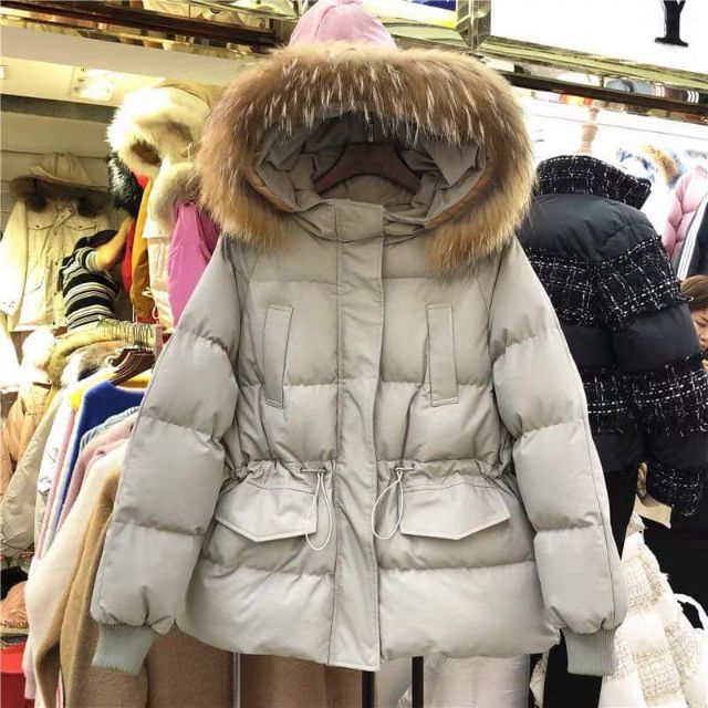 Áo khoác phao thắt eo