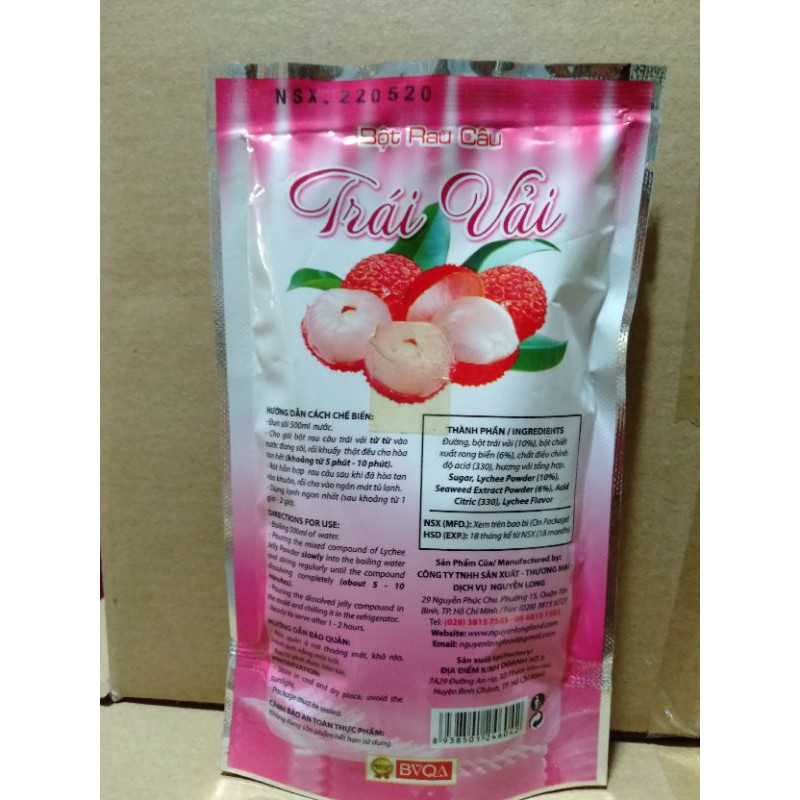 Bột rau câu trái vải dragon