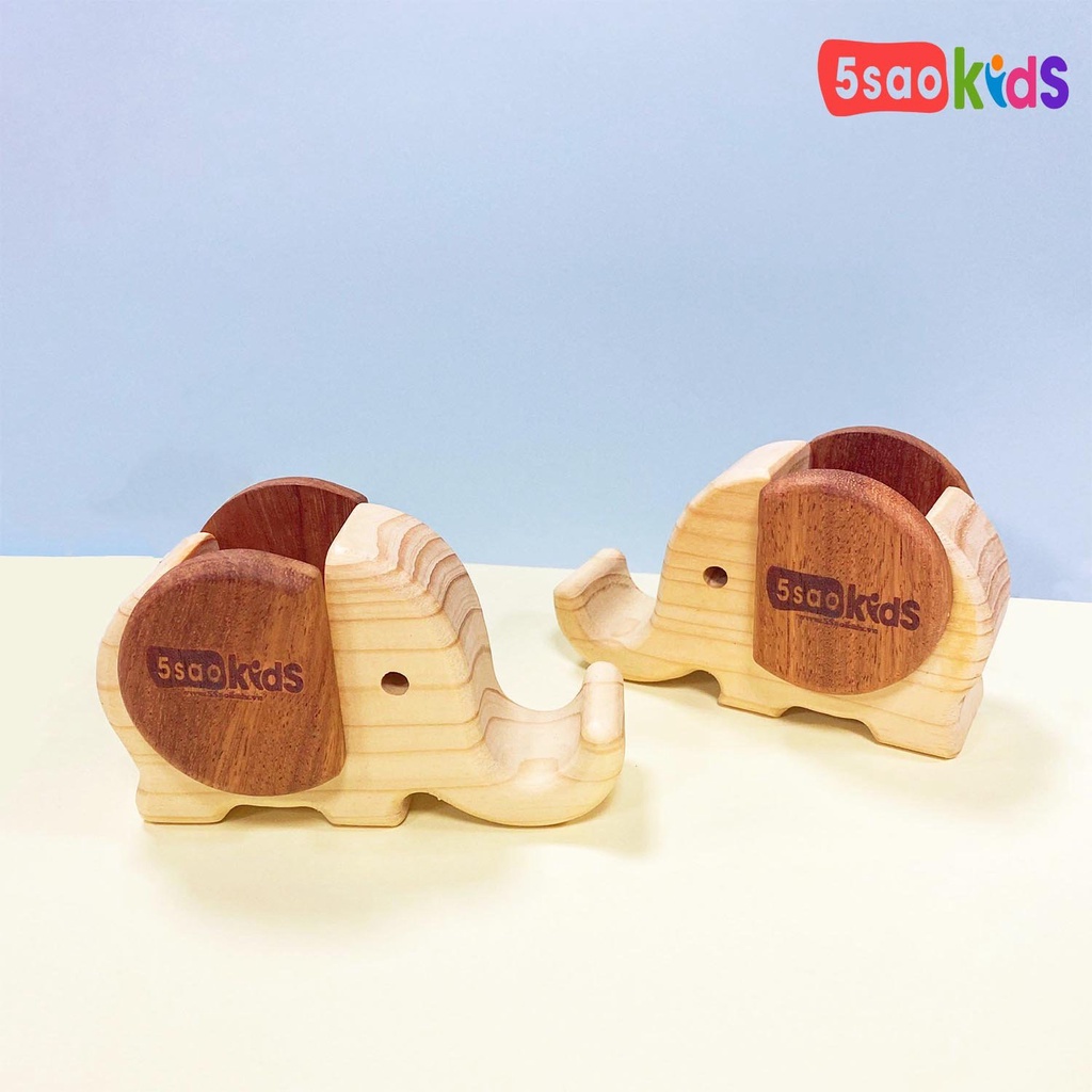 Giá đỡ điện thoại kèm lọ cắm bút hình con voi đáng yêu