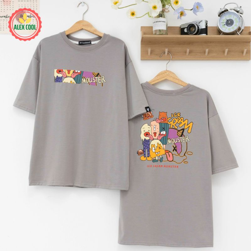 Áo thun nam nữ áo phông nam tay lỡ cổ tròn chất cotton co giãn 4 chiều hình SP-14 ALEX - COOL