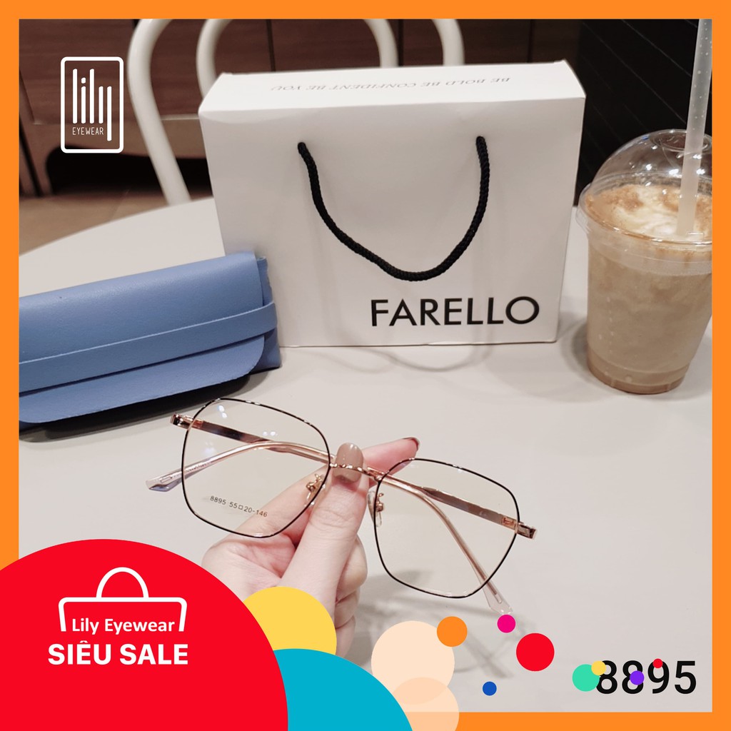 Gọng kính cận mắt kim loại viền mảnh thời trang nữ lilyeyewear 8895 | BigBuy360 - bigbuy360.vn