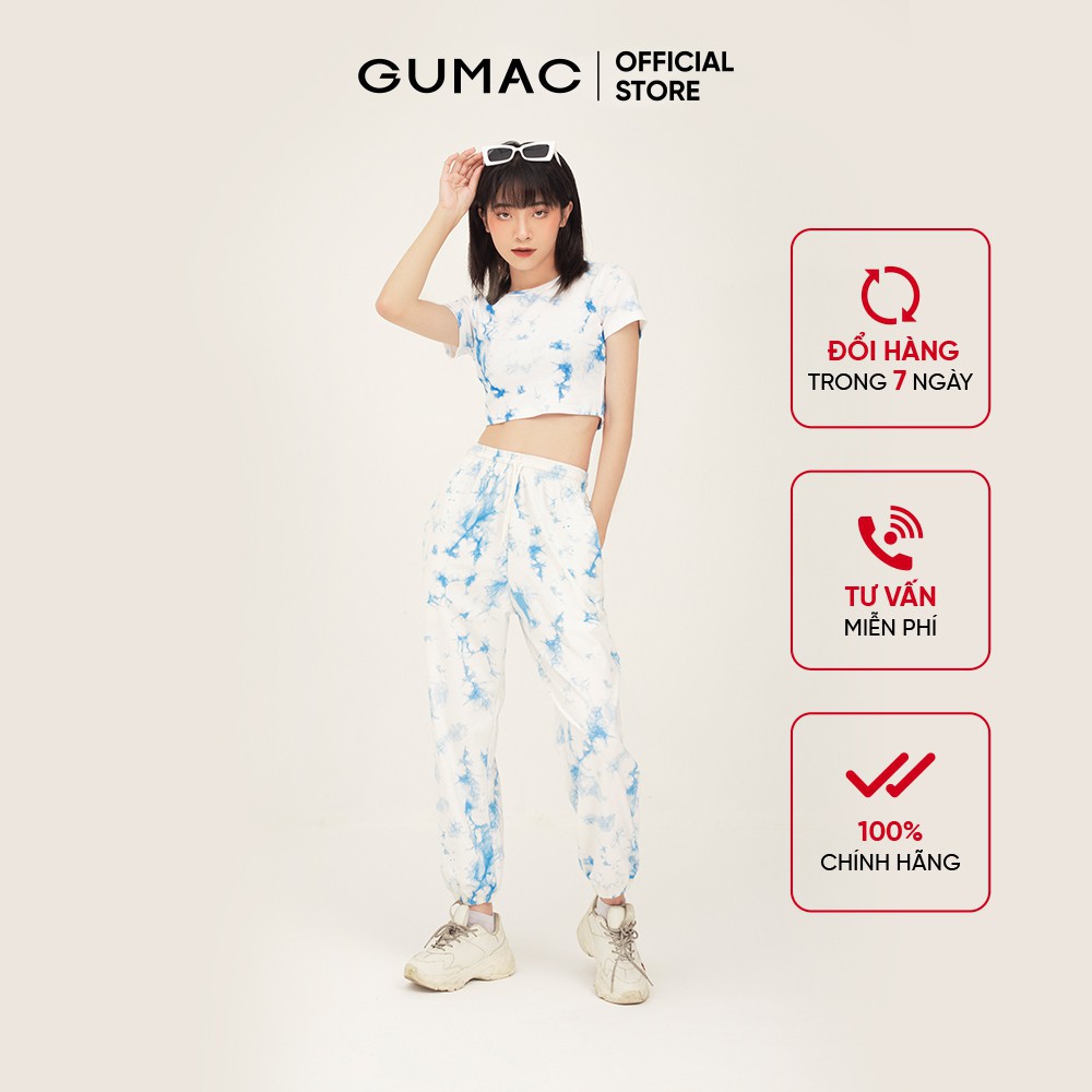 jean Quần thun nữ dài loang màu GUMAC phong cách unisex cá tính, năng động nhiều màu QB302