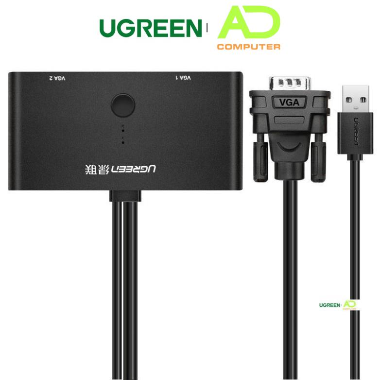Bộ chuyển đổi 2 cổng VGA màu đen UGREEN MM126 30711