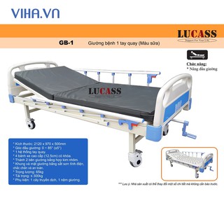 Giường Bệnh Nhân 1 Tay Quay Lucass GB-1/1A