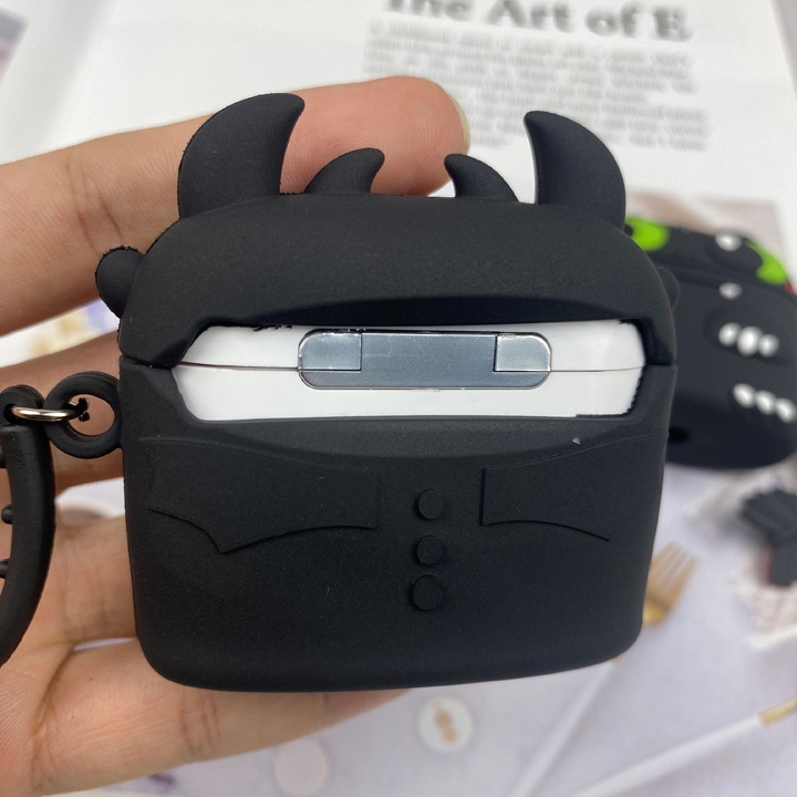 Case Airpods 1/2/3/Pro Rồng Night Fury - Vỏ ốp tai nghe không dây airpods 1/2/3/Pro rồng răng sún dễ thương - Mã TZAP387
