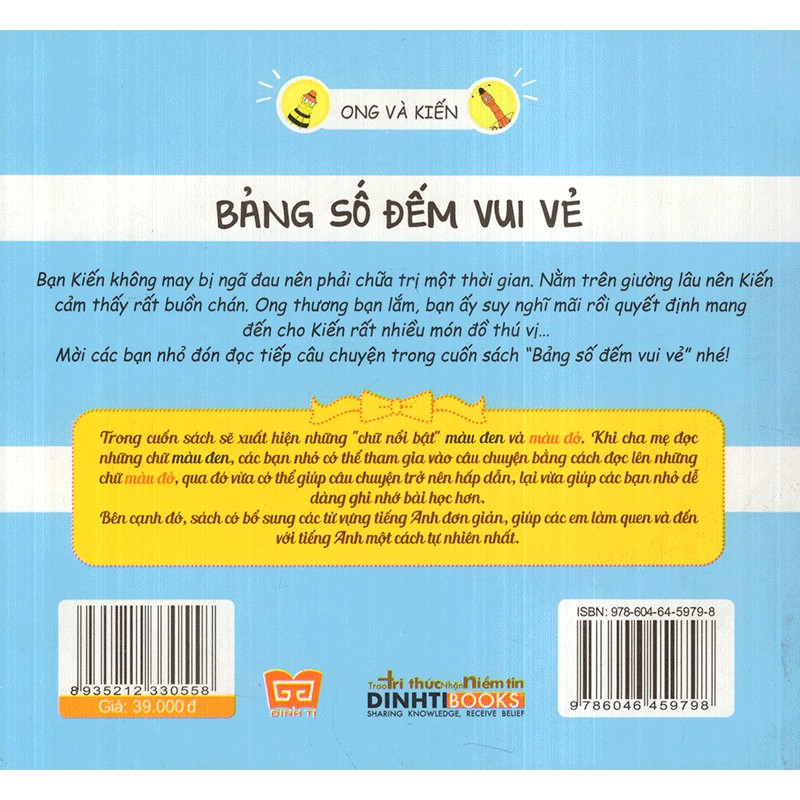 Sách - Ong và Kiến 4 - Bảng số đếm vui vẻ